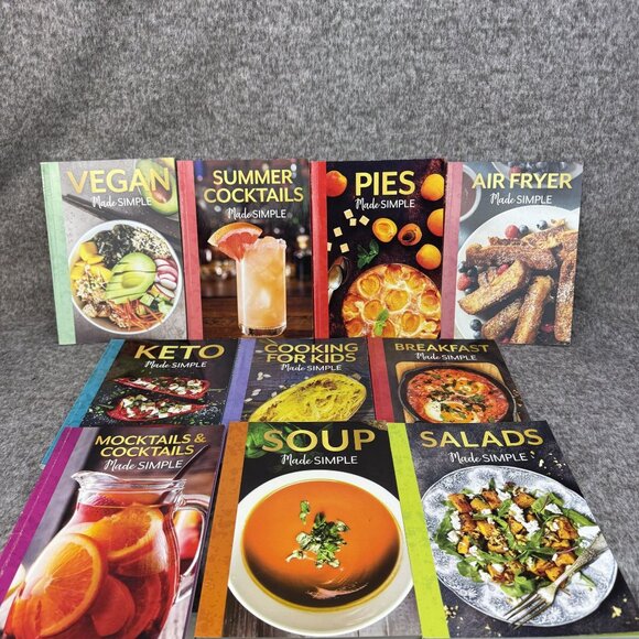 ✅ Simple Cookbook Lot Of 10 Vegan Keto Pies Air Fryer Breakfast Salads Mocktails - Picture 2 of 10